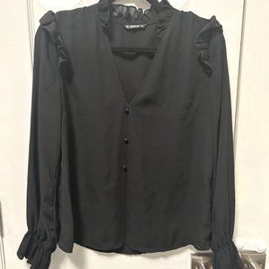 Black Long Sleeved Blouse